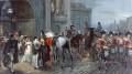Convocado a Waterloo Bruselas la madrugada del 16 de junio de 1815 Robert Alexander Hillingford escenas de batalla históricas Guerra Militar